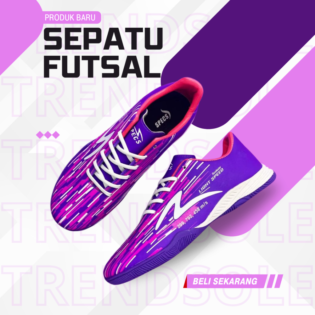Sepatu Futsal Specs Lightspeed Reborn | Best Seller | Ungu