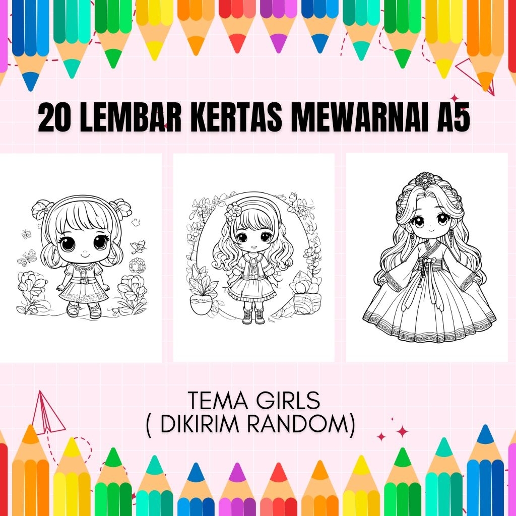 

KERTAS MEWARNAI ANAK TK/PAUD A5 20 Lembar