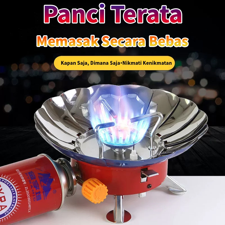Zamberlan Kompor Camping Teratai Anti Angin Outdoor Multifungsi Portabel