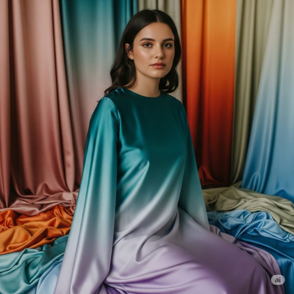 Kain Satin Gradasi Premium