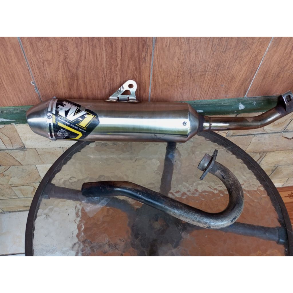 RV1 N4 KLX150 Bf/Dt Silencer Panjang(bekas) Original Norifumi