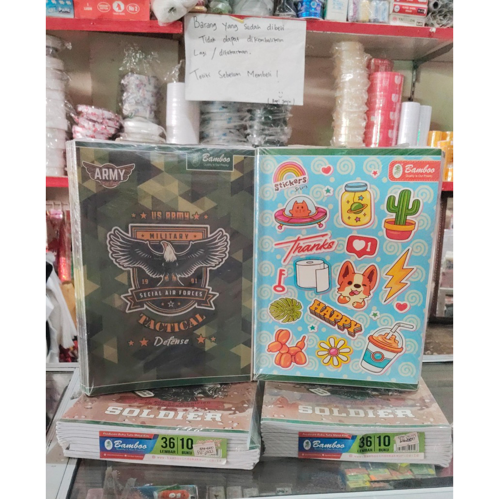 

Buku tulis panjang (Boxy) merk BamBoo 36 lembar isi 10 kualitas paling baik Kertas Tebal