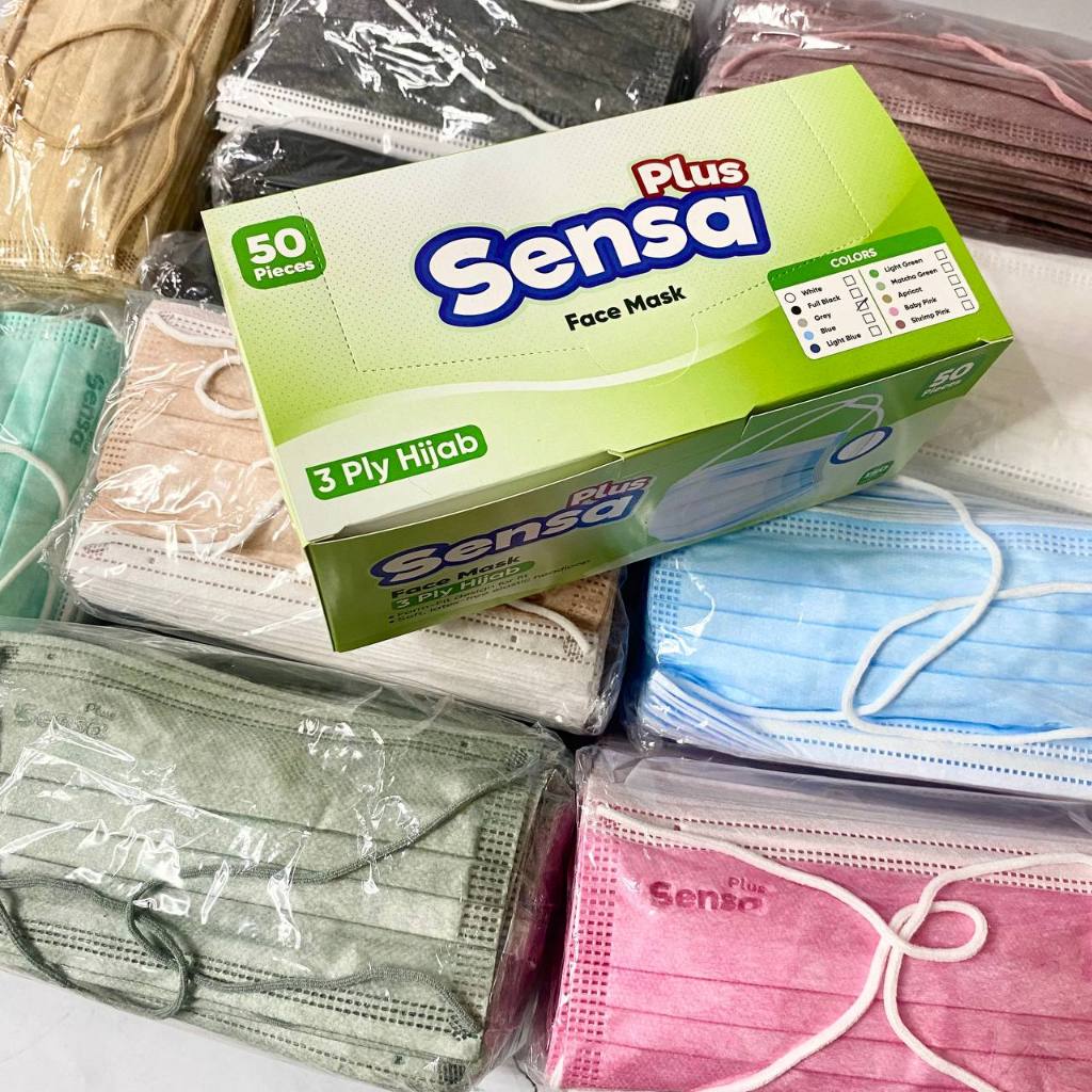 MASKER HEADLOOP EARLOOP SENSA ORIE 3PLY 4PLY / MASKER HIJAB NON HIJAB SENSA ORIE