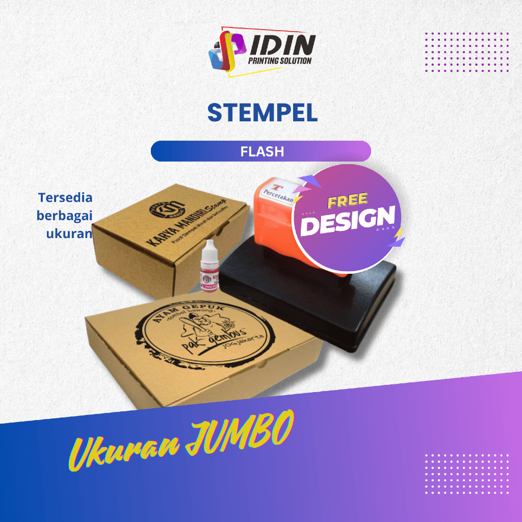 

Stempel Jumbo Custom Packaging Brand - Percetakan Idin Printing Solution