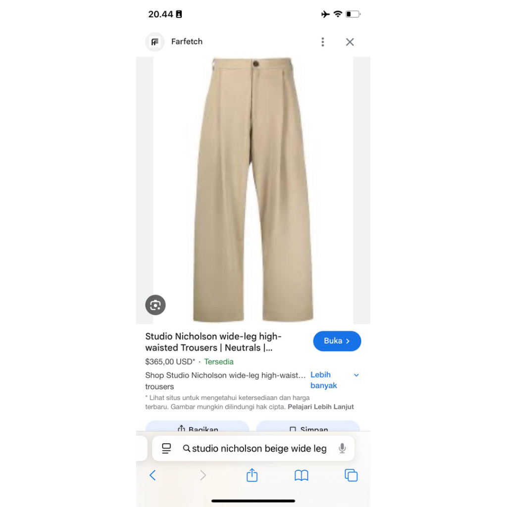 Studio Nicholson Wide Leg 2tuck Pants  Size 29-32 Lp 78-84cm Panjang 99cm Open leg 28cm Lebar paha 7