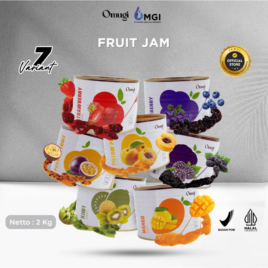 

OMUGI Fruit Jam Selai Buah Strawberry Asli 2kg