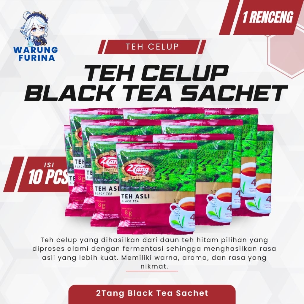 

Teh Celup 2tang Black Tea Sachet 1 Renceng [10 sachet]
