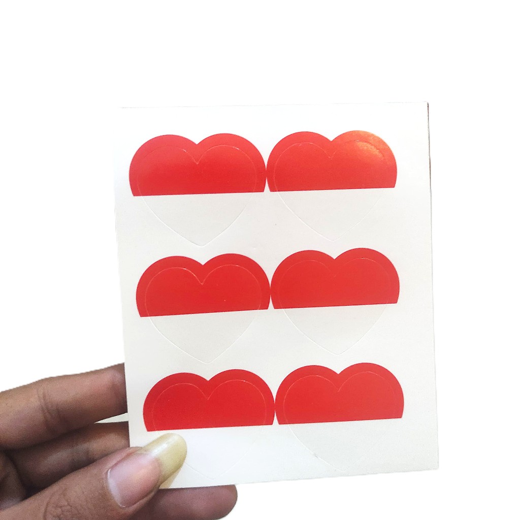 

10 lembar 60 pcs stiker pipi bendera merah putih indonesia