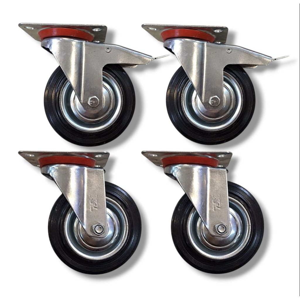 RODA TROLI - RODA KARET RRT 6 INCH - 1SET ( 2REM + 2HIDUP )