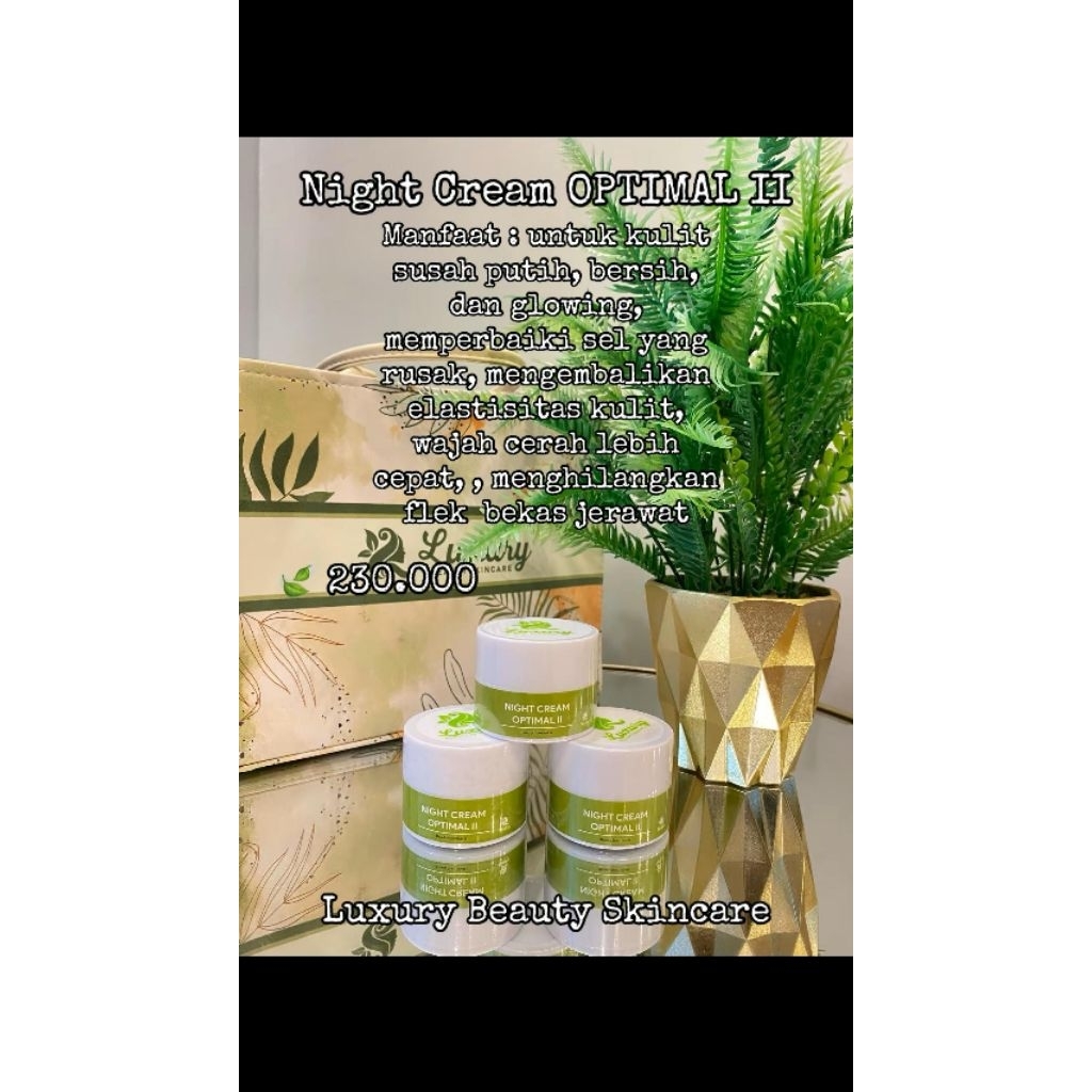 NIGHT CREAM OPTIMAL II LUXURY BEAUTY SKINCARE