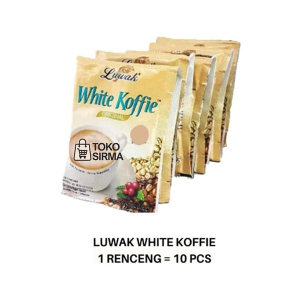 

Luwak White Koffie 1 Renceng Isi 10 Sachet – Kopi Putih Lembut & Aromatik