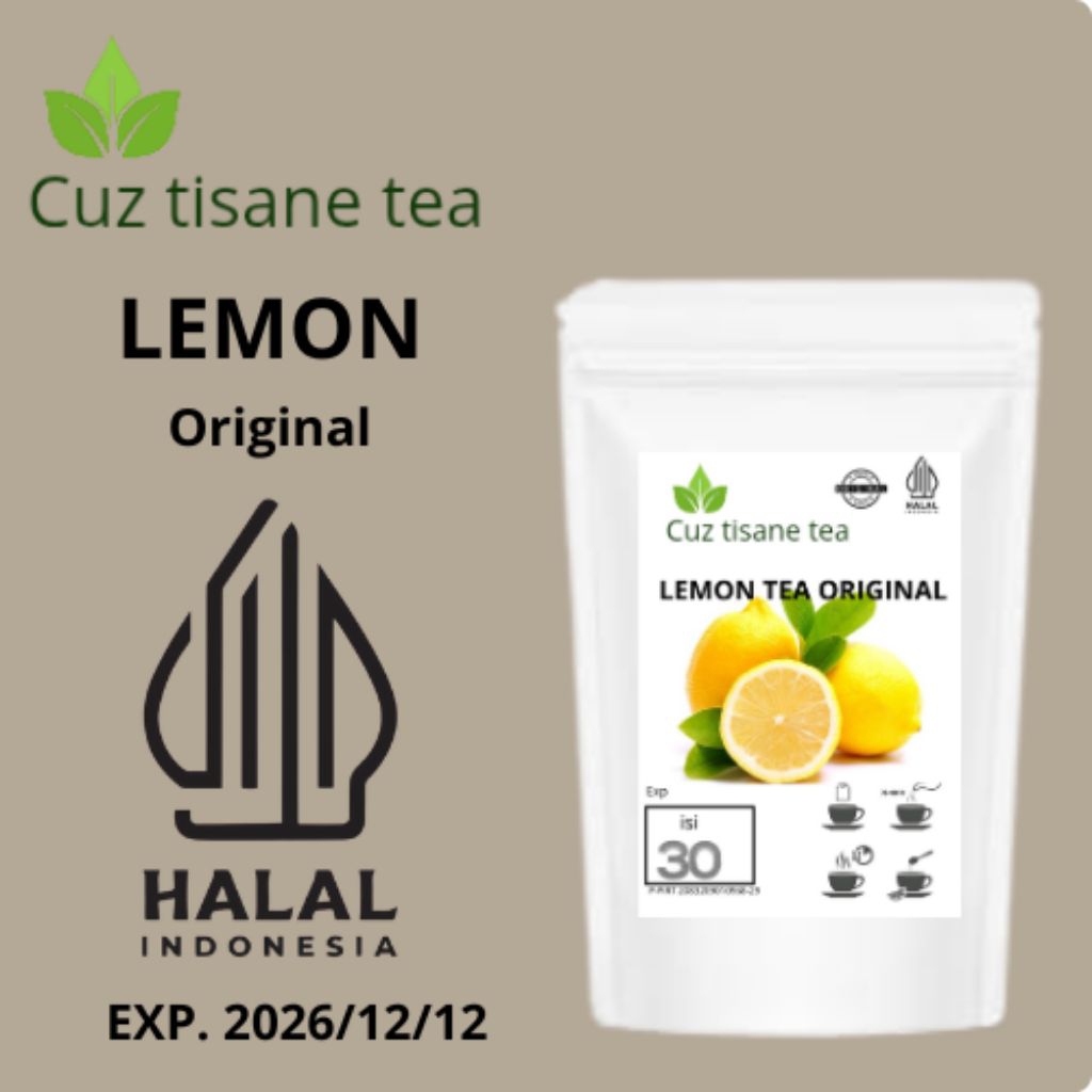 

Cuz tisane tea Teh lemon original isi 30 teabag