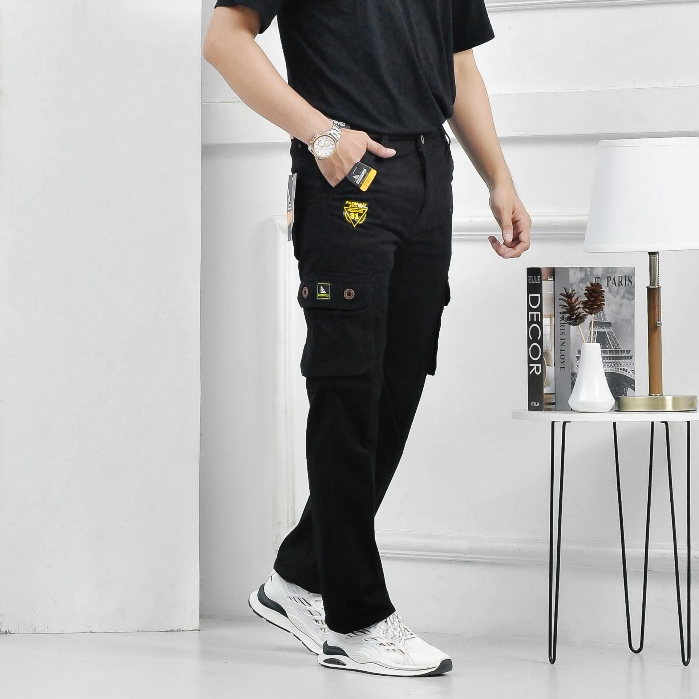 BEST SELLER RODRYGO - CELANA PANJANG CARGO PRIA DEWASA SLIM FIT NON STRETCH HIGH PREMIUM QUALITY
