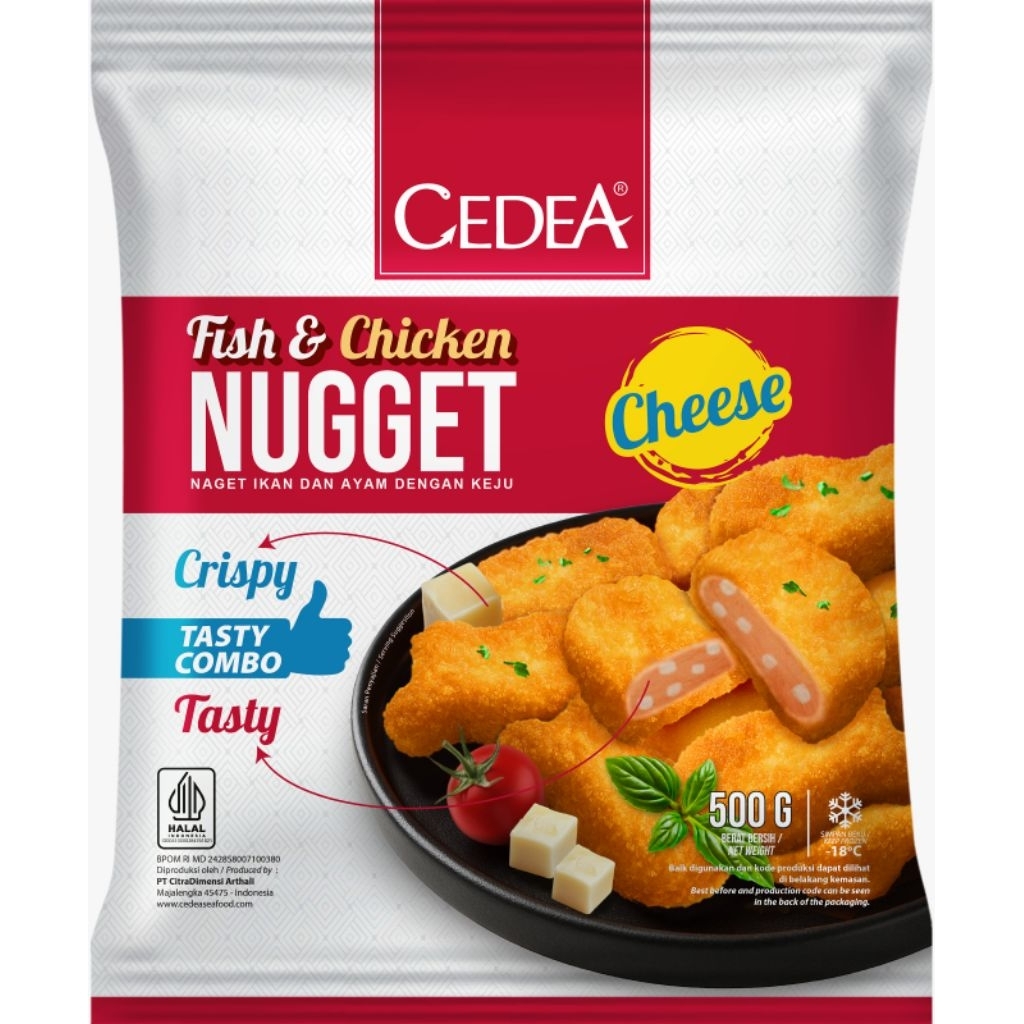 

cedea fish and chicken nugget cheese 500gr