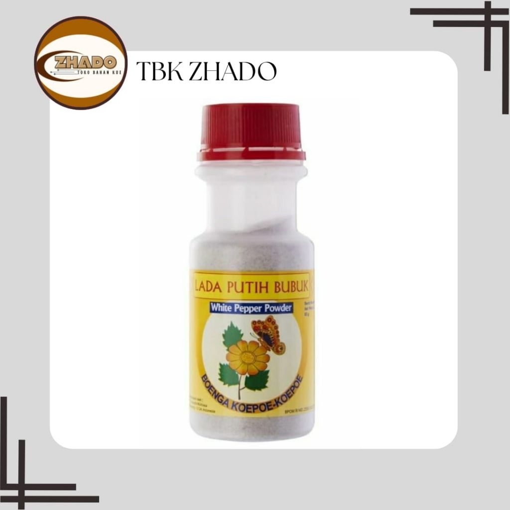 

Boenga Koepoe Koepoe Lada Putih Bubuk White Pepper Merica Bunga 85gr
