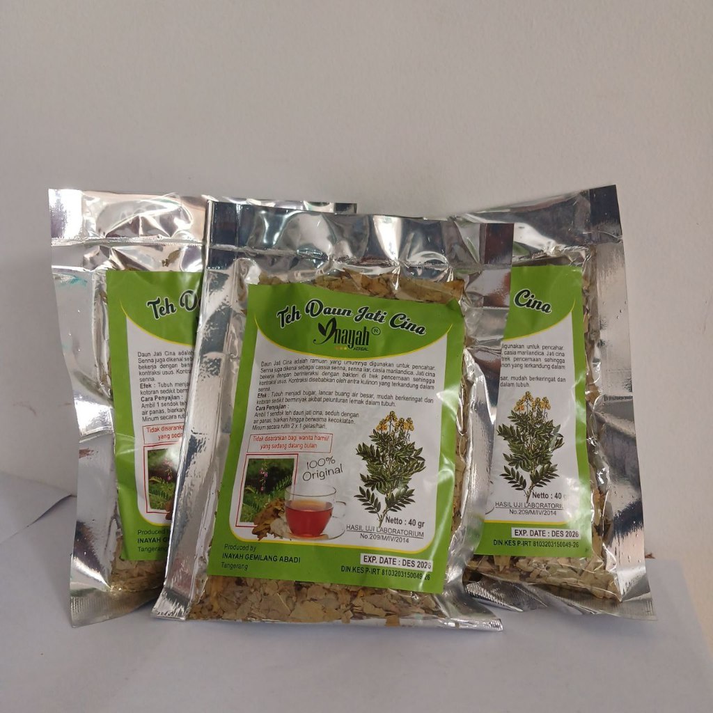 

Teh Serbuk Jati Cina Inayah Original Pelangsing 100% Alami Herbal Penurun Berat Badan Isi 40 gram
