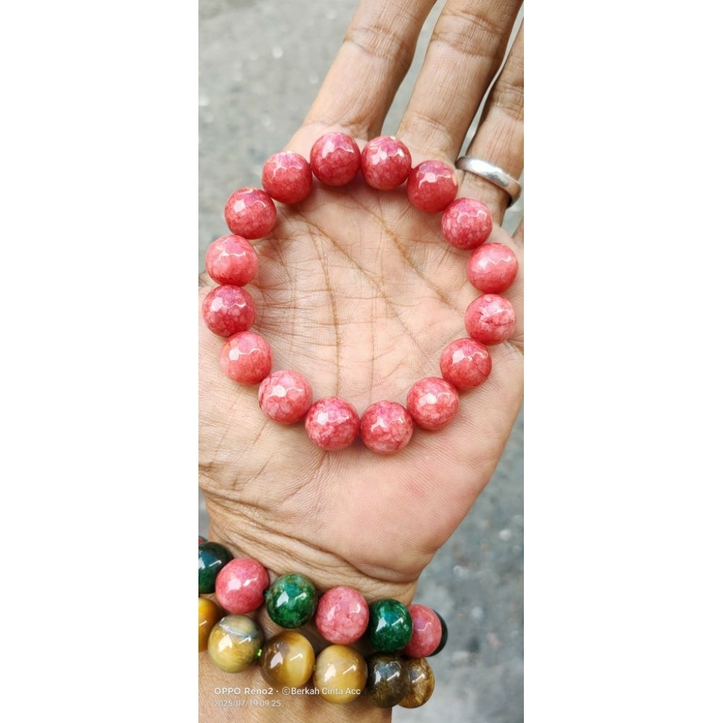 Gelang Giok Merah Muda