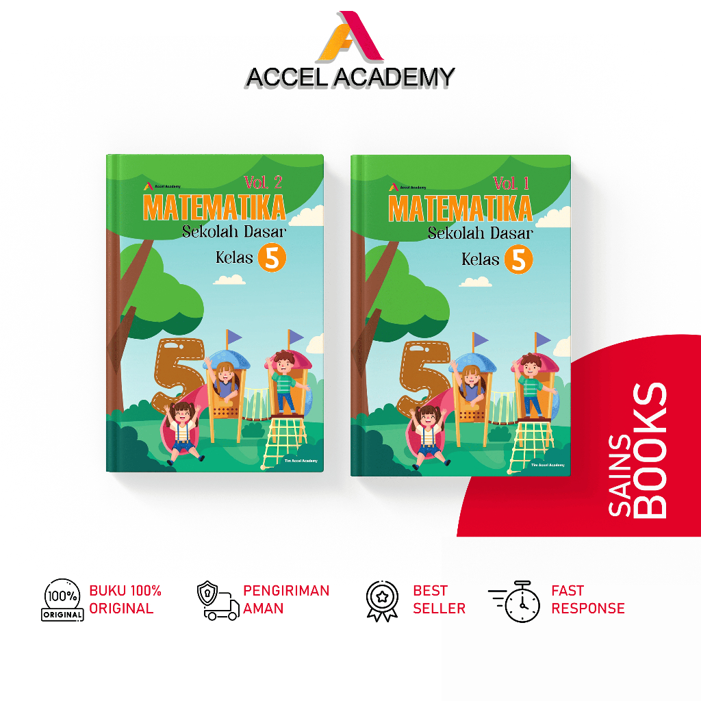 Buku Matematika Bestseller Kelas 5 Volume 1 dan 2 Materi dan Soal
