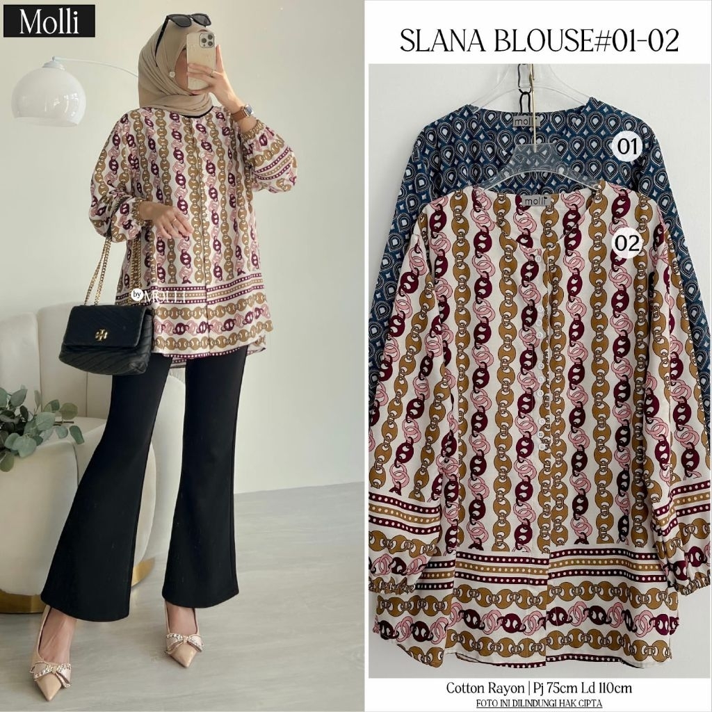 ATASAN WANITA.LOTIF TIEDYE SLANA BLOUSE BY MOCA ORIGINAL