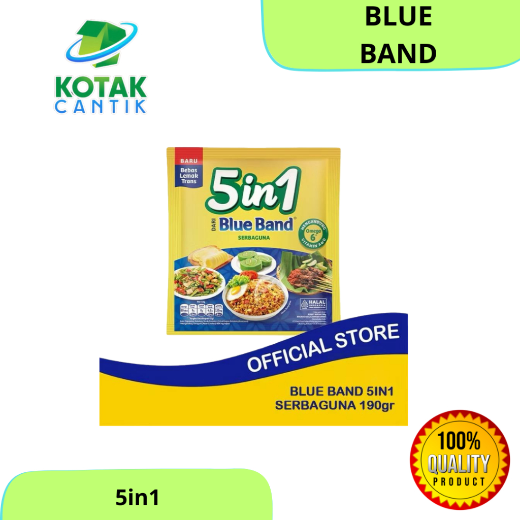 

[ 190gr ] BLUE BAND 5in1 SERBAGUNA MENTEGA BLUEBAND PREMIUM 190gr