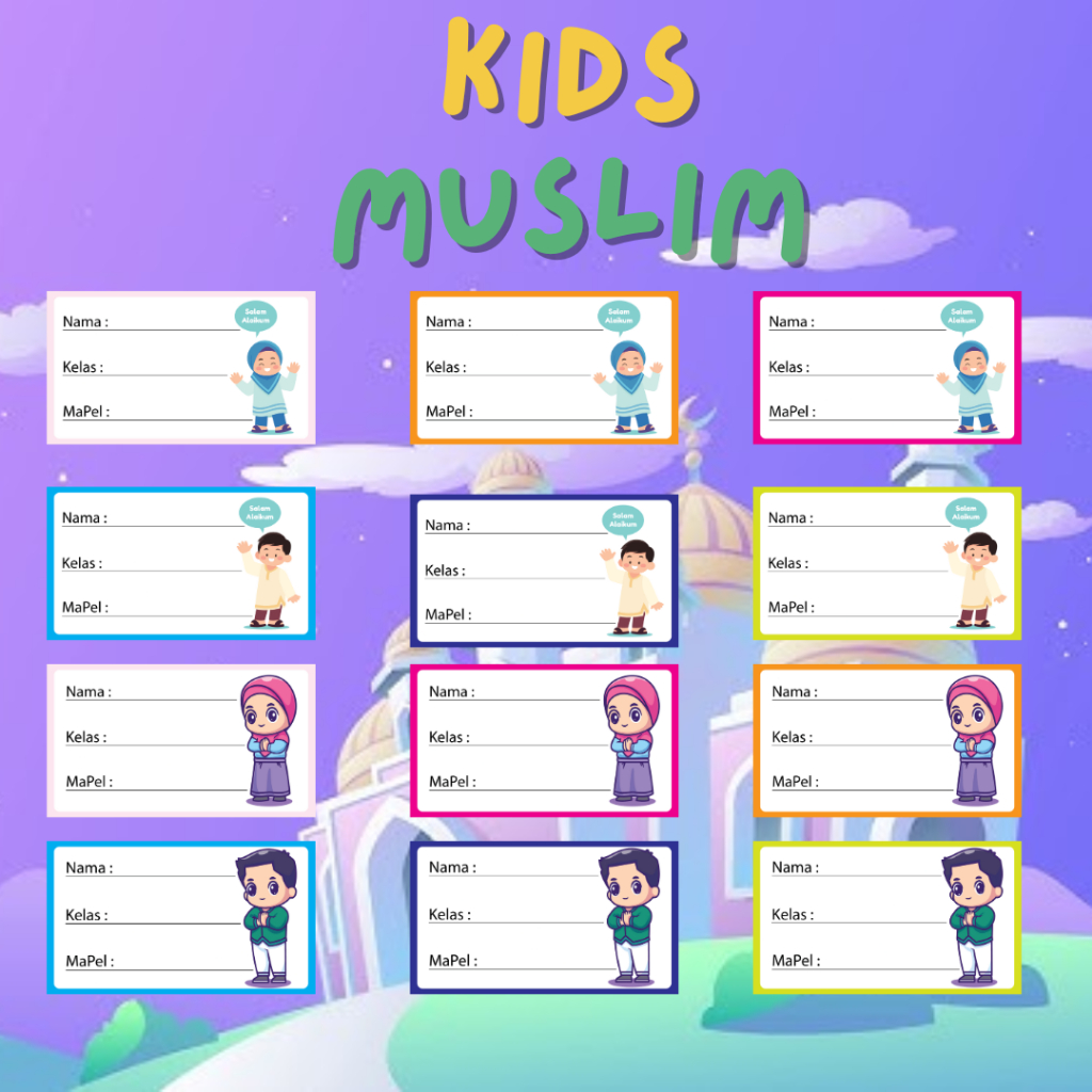 

Label Mata Pelajaran Islami – Stiker Nama Anak Muslim Terbaru ISI 20