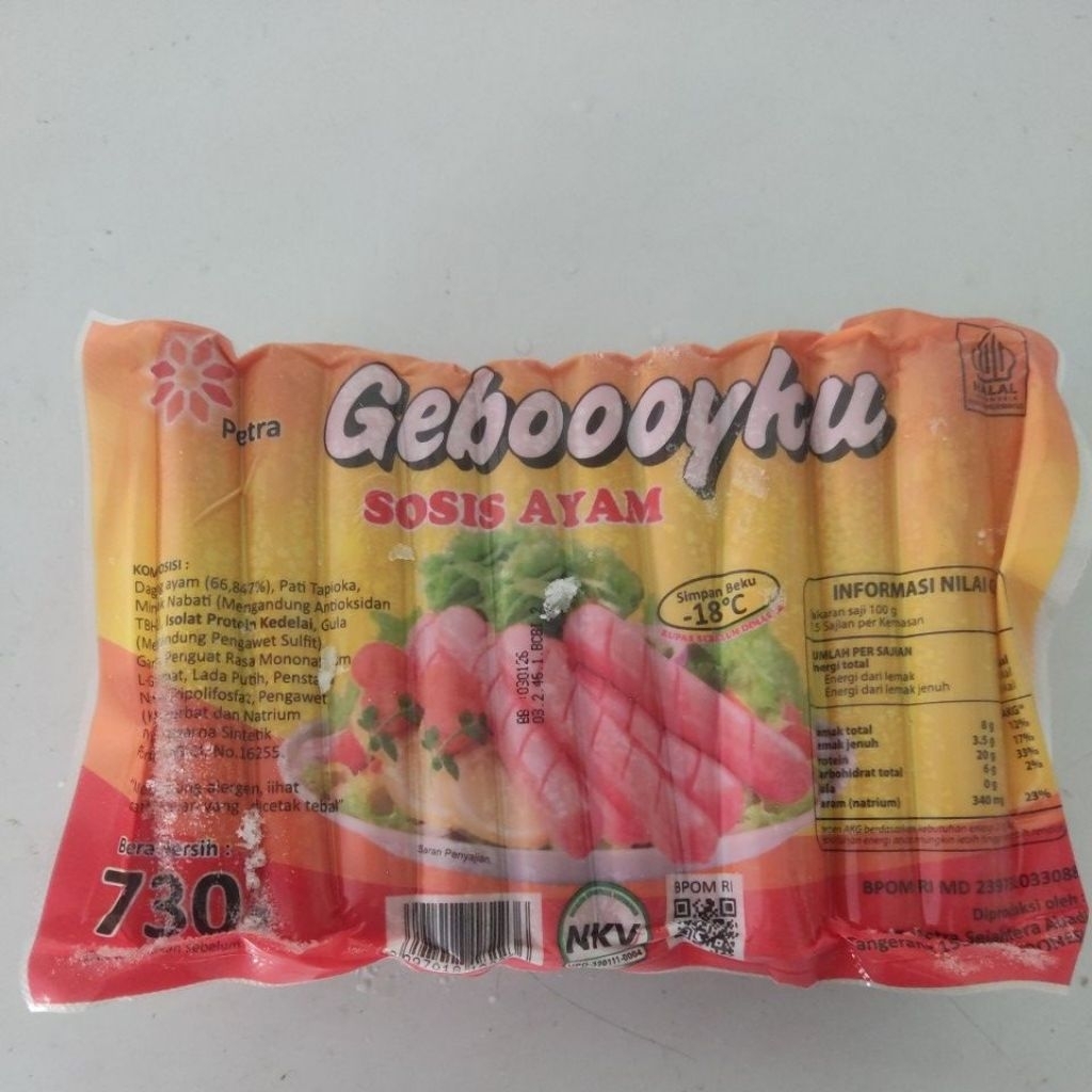 

Sosis ayam geboyku 730g