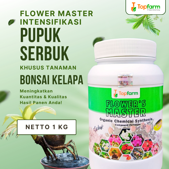 Pupuk Serbuk Topfarm / Pupuk Bonsai Kelapa / Pupuk Perakaran Bonsai Kelapa / Pupuk Penyubur Akar Bon