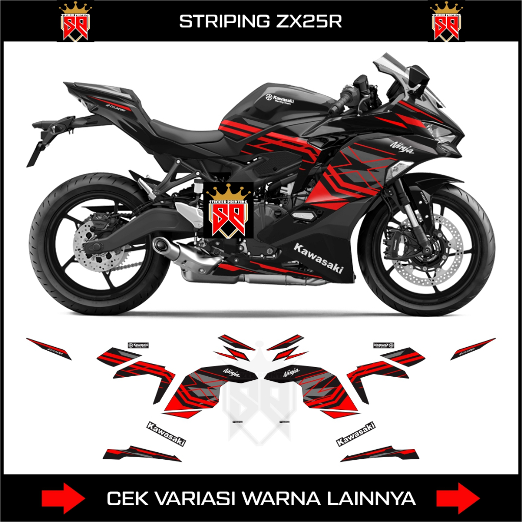 STRIPING STICKER NINJA ZX25R / DECAL VARIASI KAWASAKI NINJA ZX 25R