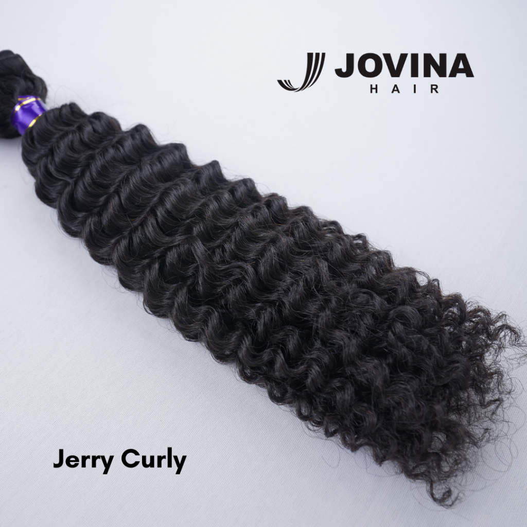 JOVINA Hair Extension | Rambut Sambung Curly Hitam, Rambut Sambung Keriting Hitam, Warna Hitam ukura