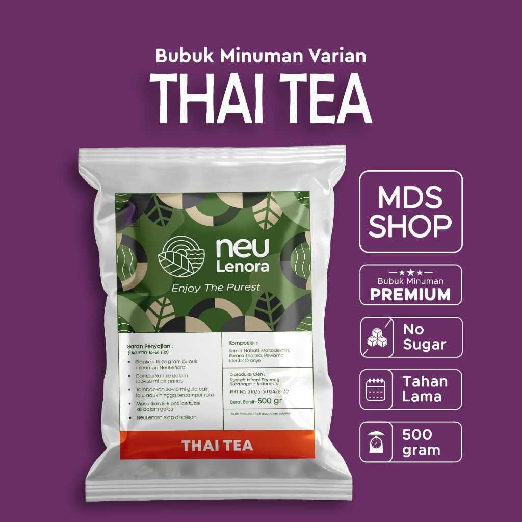 

Bubuk Minuman Plain THAI TEA 500gram-NEULENORA