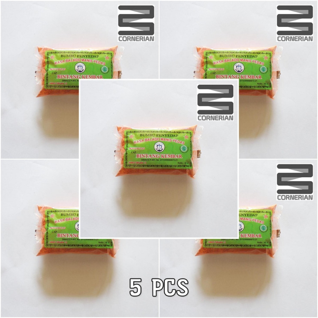 

[ CORNERIAN ] Bumbu Bintang Rasa Balado 40 Gram Sachet 5 pcs Manis Pedas Halal Enak Gurih Jajanan
