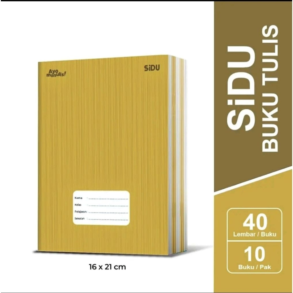 

BUKUT TULIS SIDU COVER SAMPUL NAMA ISI 40 LEMBAR / BUKU TULIS SIDU CRAFT 40 LEMBAR (1 pack isi 10 pcs)