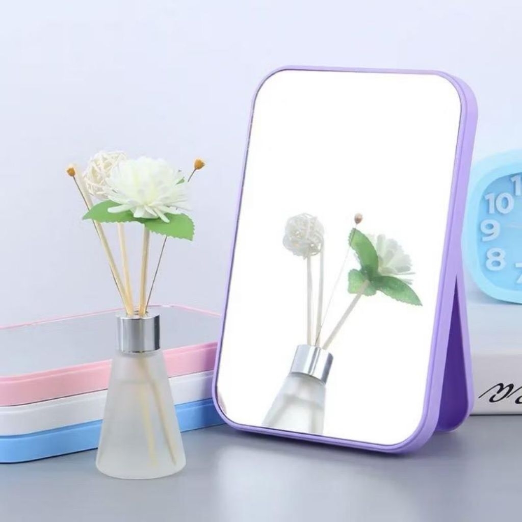 Cermin Rias Lipat Kotak  Persegi | Kaca Rias Makeup | Cermin Lipat Rias Portable | Cermin Makeup