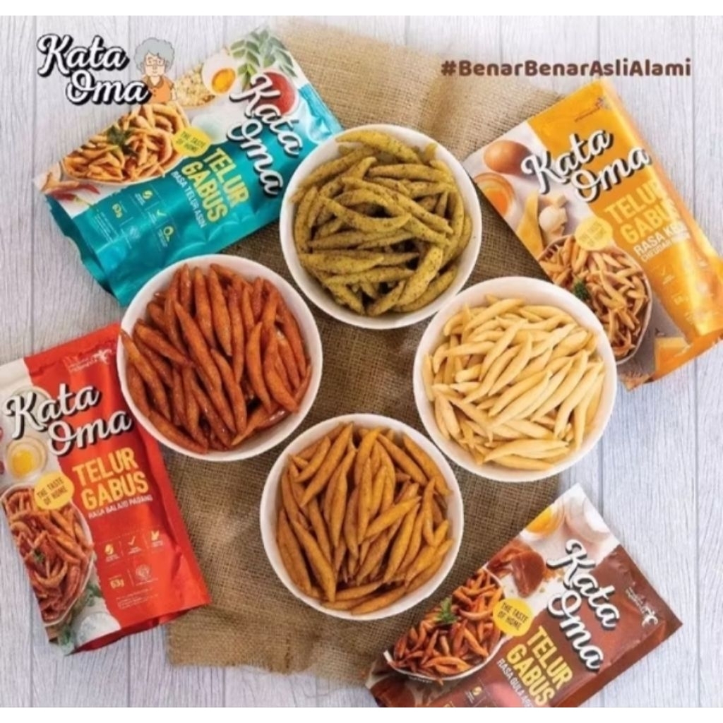 

Kata Oma / Telur Gabus Premium Varian Rasa Enak Renyah/Keju,GulaAren,Balado