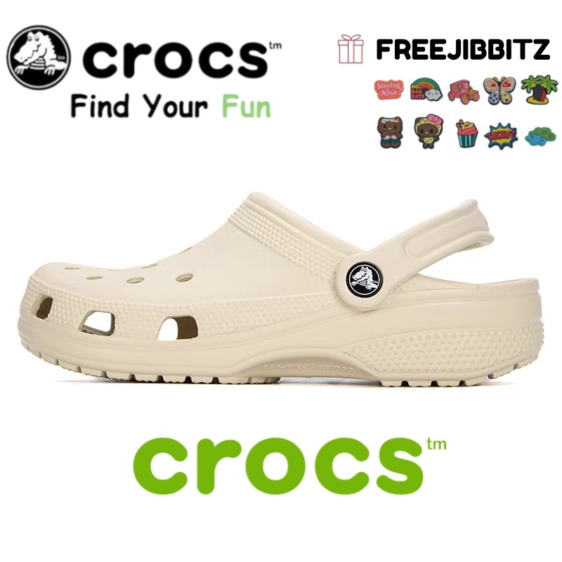 100% ORIGINAL CROCS CLASSIC CLOG/Crocs Classic Clog - Bone Pria dan Wanita