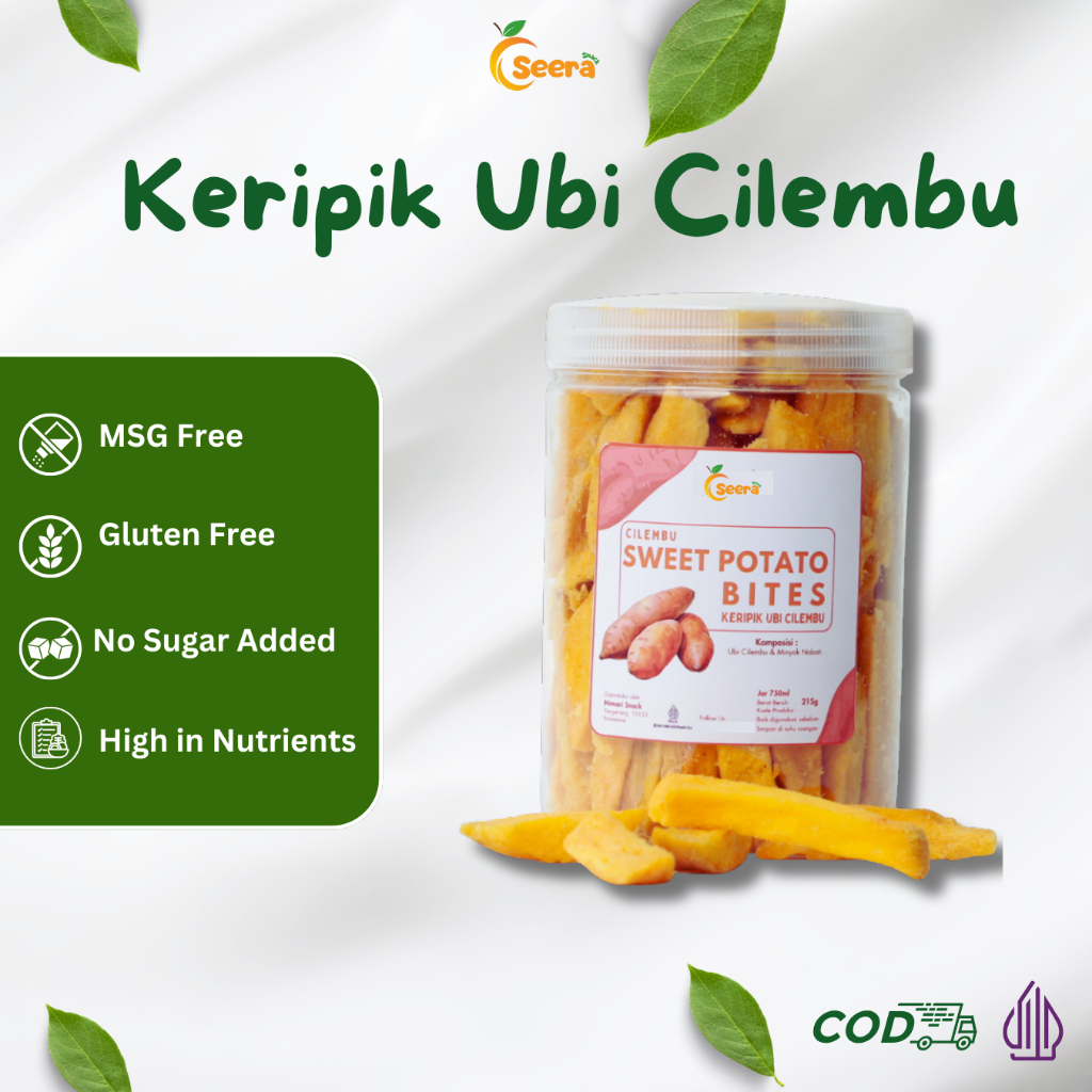 

Keripik Stik Ubi Cilembu Cemilan Sehat Halal Produk Lokal by Seera Snack