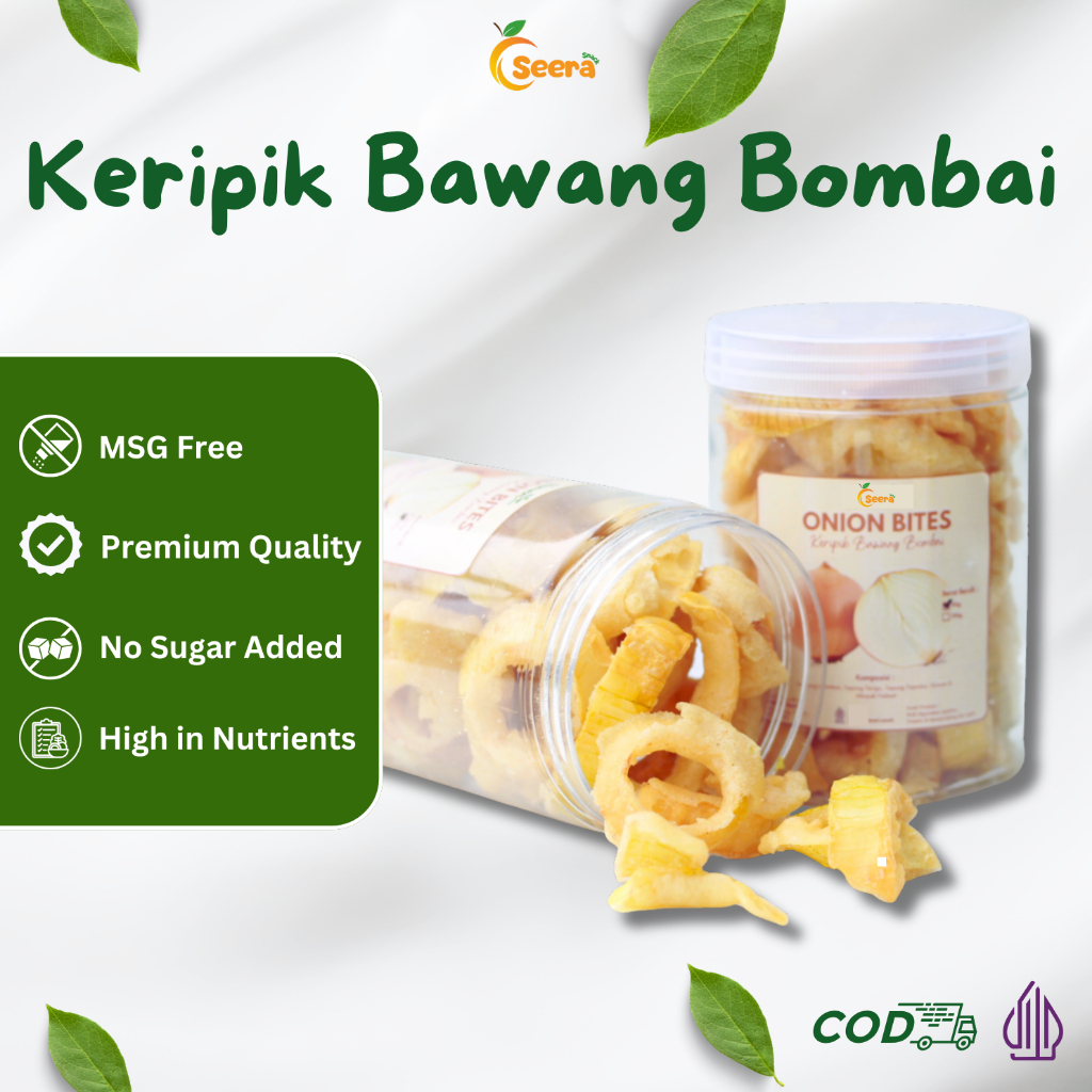 

Keripik Bawang Bombai Cemilan Halal Produk Lokal by Seera Snack