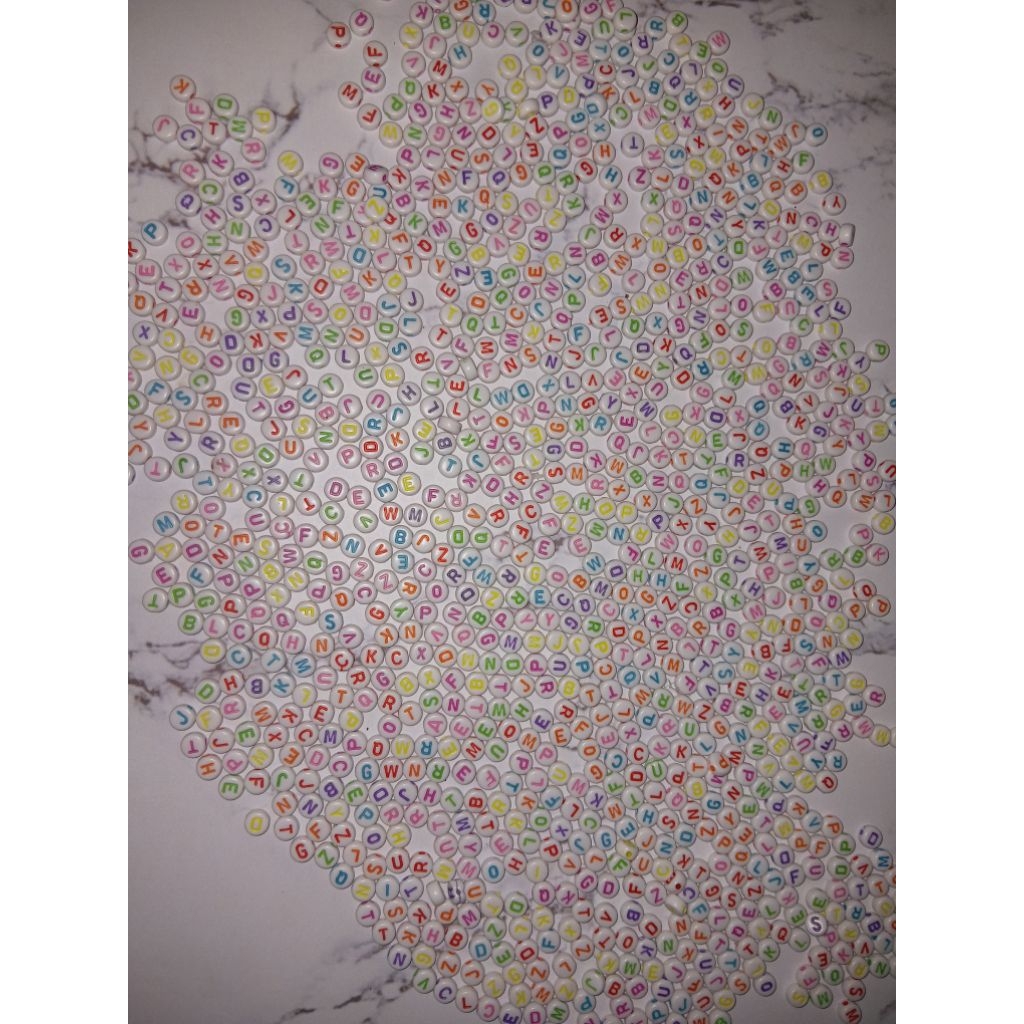 Manik-manik huruf bulat ecer bisa pilih huruf