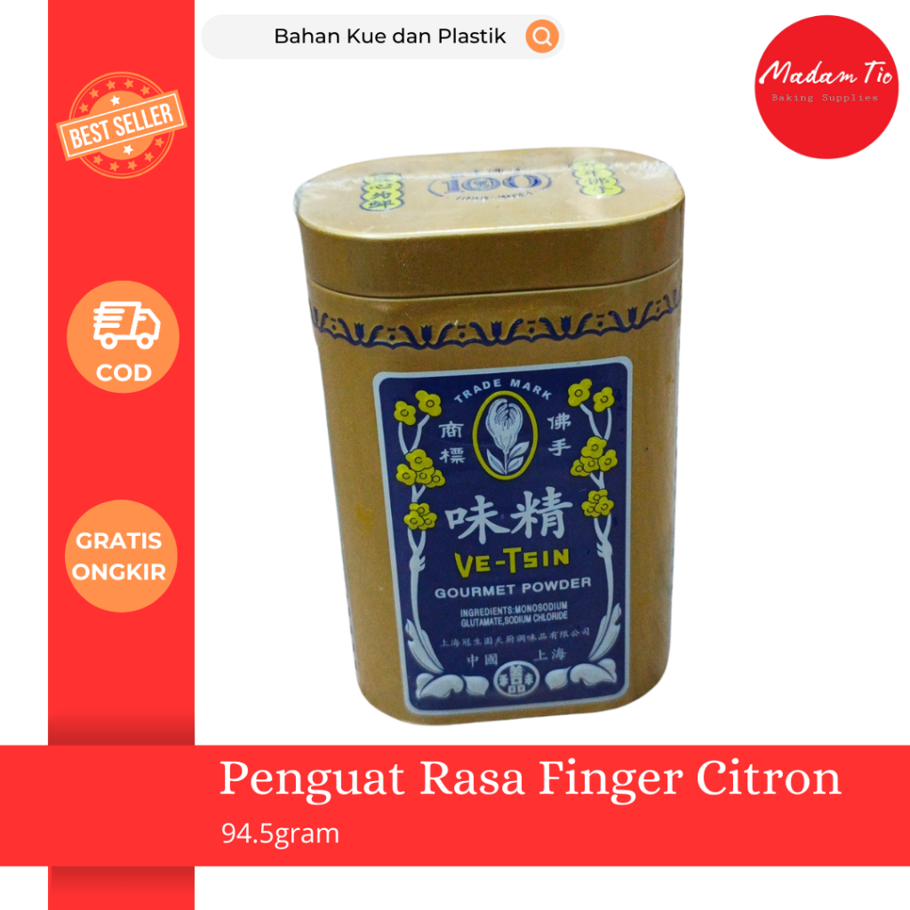 

Bahan Tambahan Penguat Rasa VE-TSIN Finger Citron 94.5gram 1pcs