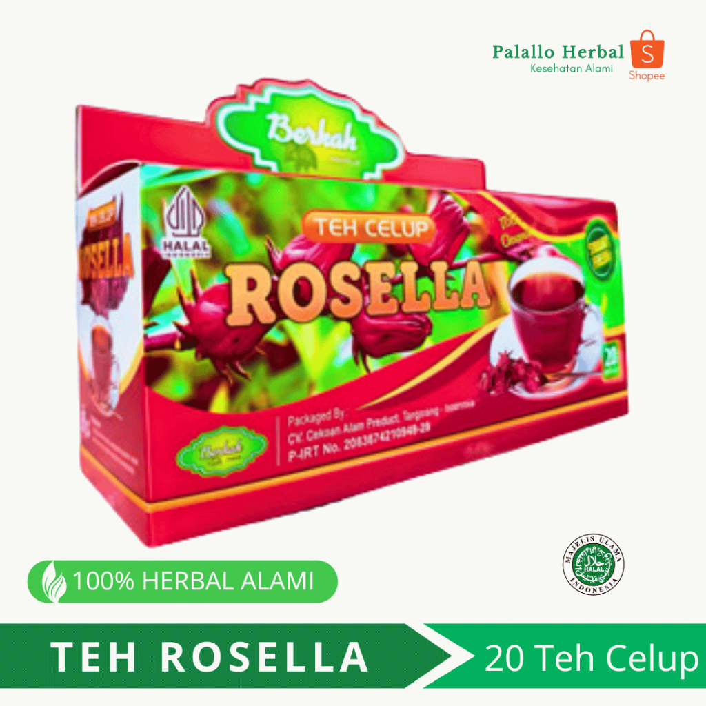 

Teh Celup Bunga Rosella Berkah Herbal 20 Kantong Teh Celup Kaya Antioksidan Menurunkan Kolesterol