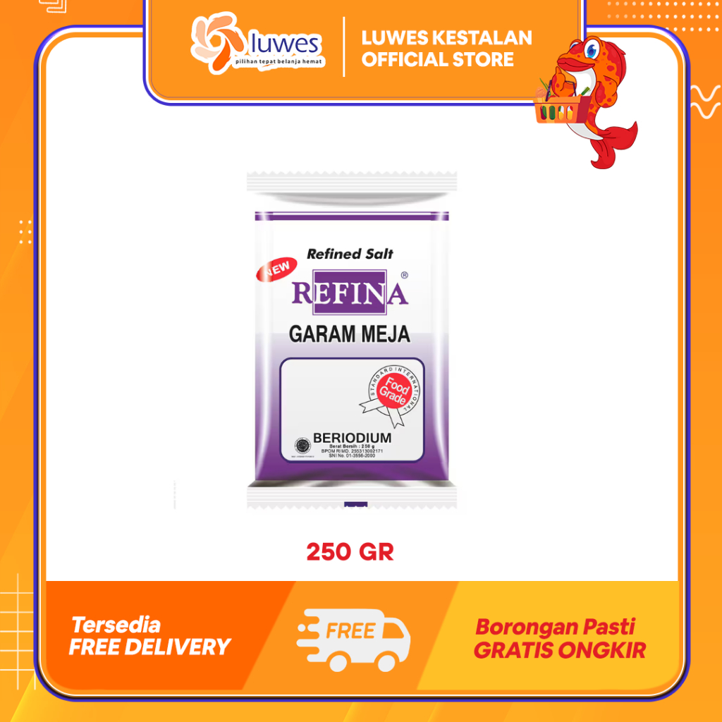 

Refina Garam 250gr / 500gr Dapat Ditambahkan Ke Dalam Masakan & Higenis