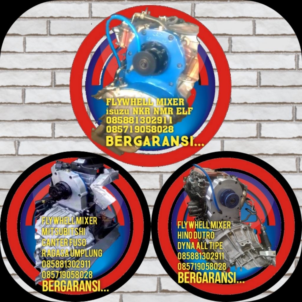 Pto flywheel mixer Hino Isuzu Mitsubishi Quester dll