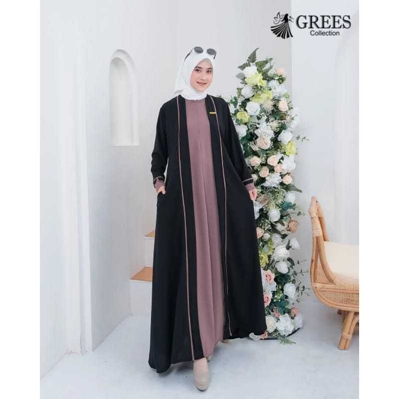 Gamis Anak Tanggung Remaja Dewasa Sabrina Abaya Kombinasi Warna Ukuran S M L XL XXL