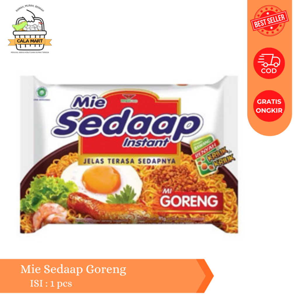 

(1 PCS) Mie Goreng Sedaap Instant 90g