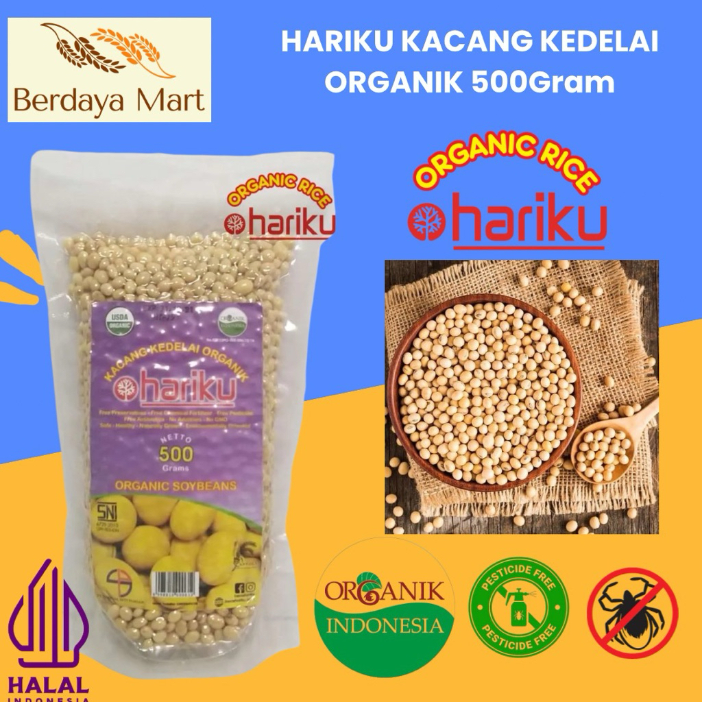 

HARIKU KACANG KEDELAI ORGANIK 500Gram (Gratis Kemasan Luar Bubble Wrapped)