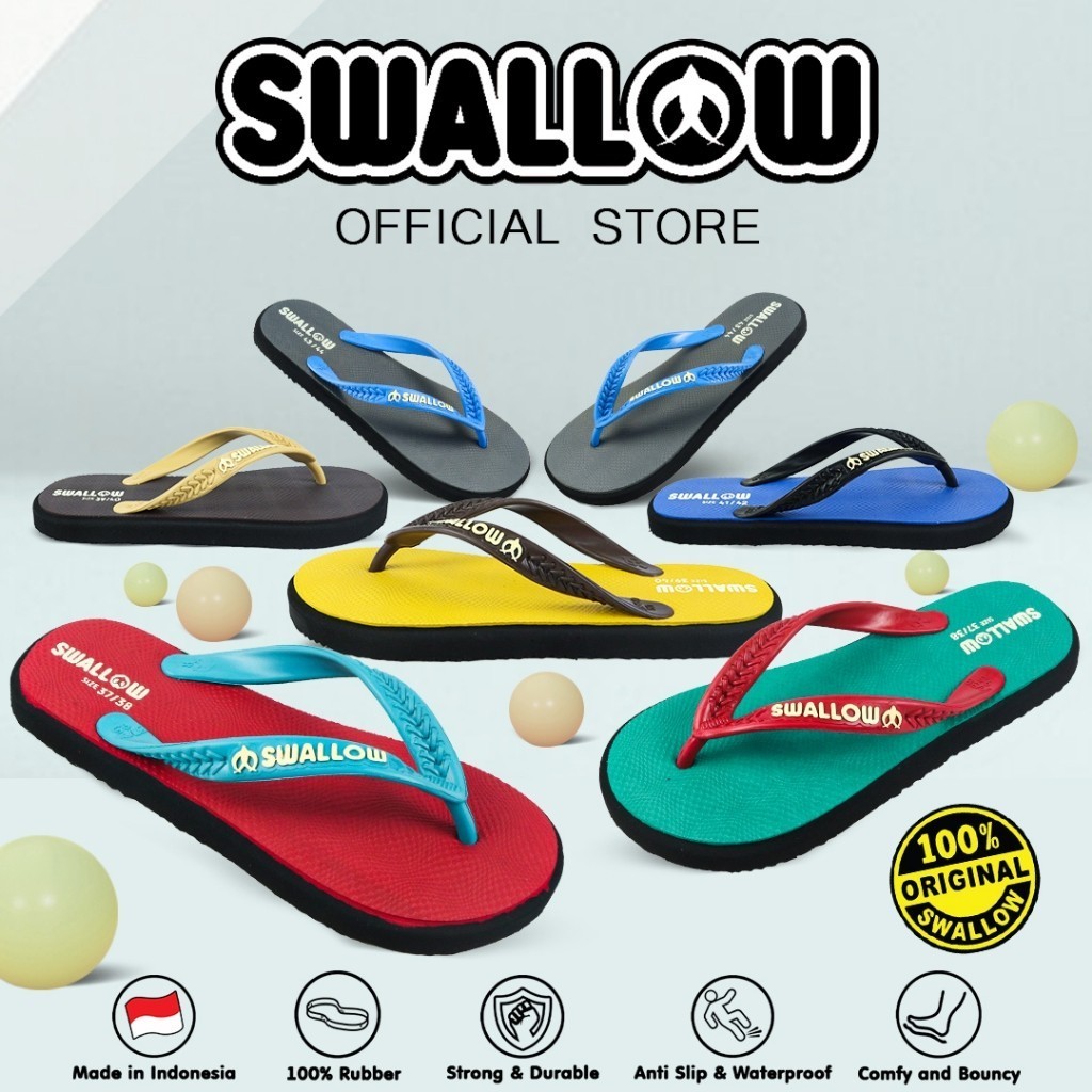 Swallow Trendy Sandal Jepit Dewasa Pria Tebal dan Awet Termurah