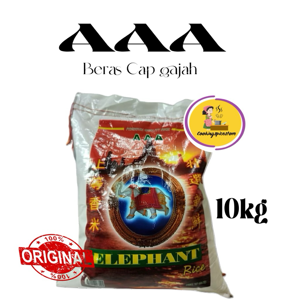 

Beras Cap Gajah Thailand 10kg ( AAA )