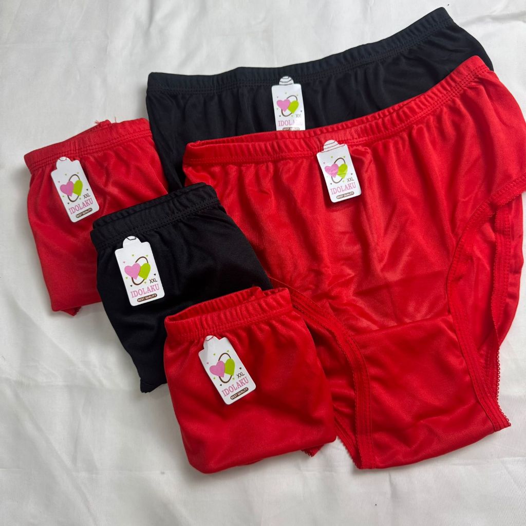 6pcs celana dalam wanita perempuan satin hyget mudah di cuci /size L XL XXL /real picture