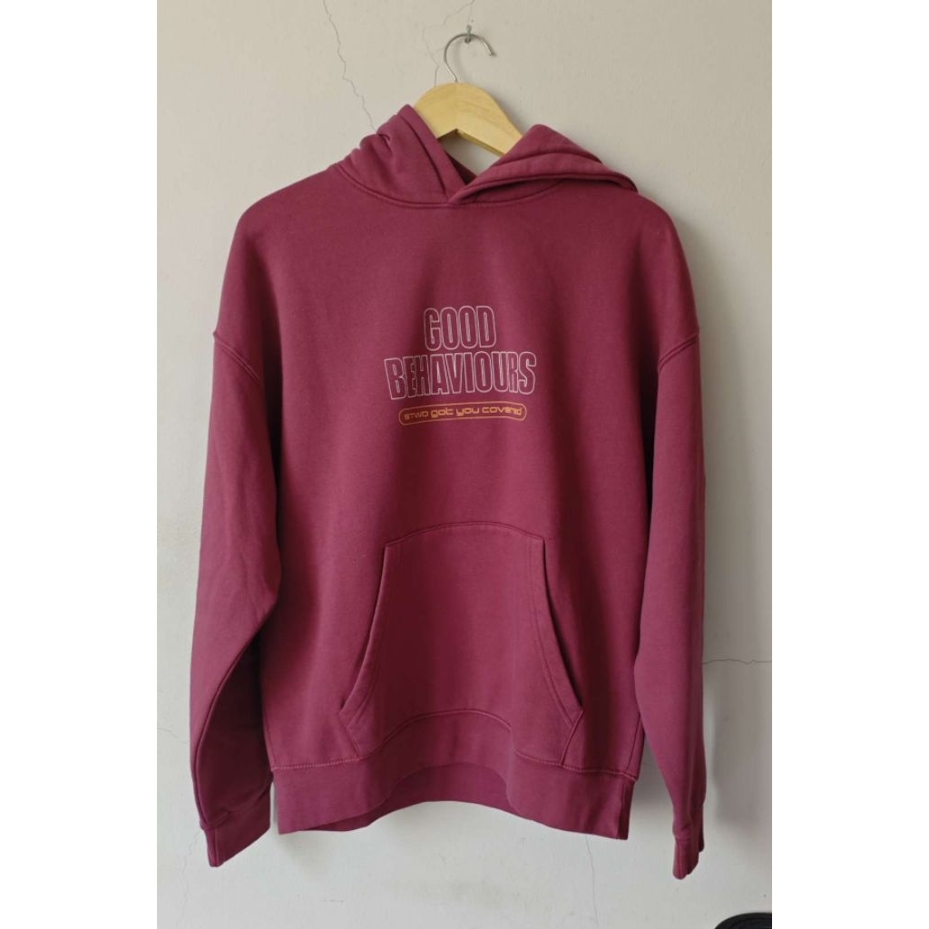 Hoodie STWD Pull&Bear Maroon New Original