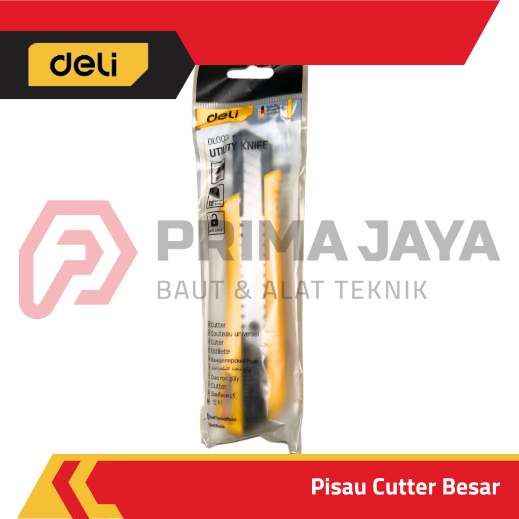 

PISAU CUTTER BESAR / CUTTER KNIFE DL003 DELI